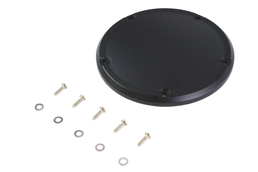 M8 Flat Black 5-Hole Smooth Derby Cover