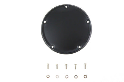 M8 Flat Black 5-Hole Smooth Derby Cover