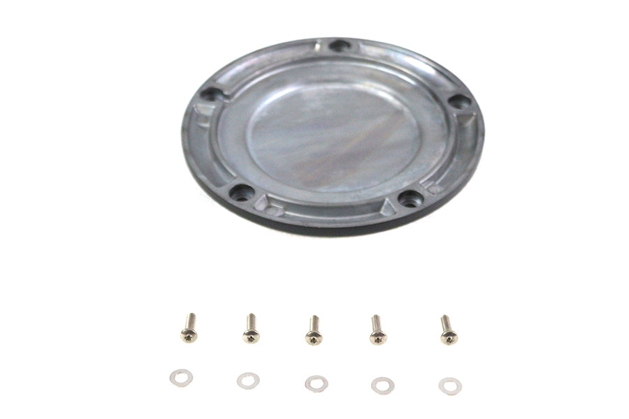 M8 Flat Black 5-Hole Smooth Derby Cover