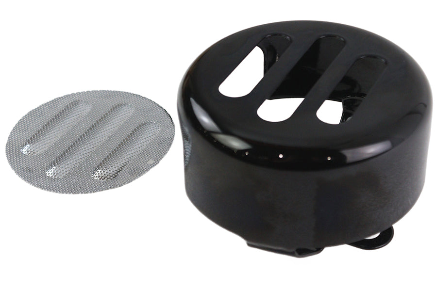 3 Slot Round Horn Cover Black