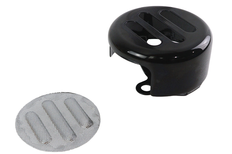 3 Slot Round Horn Cover Black