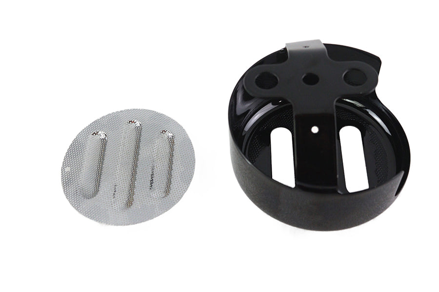 3 Slot Round Horn Cover Black