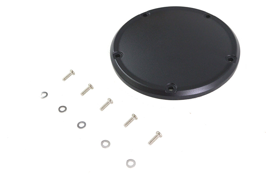 Wrinkle Black 5 Hole Domed Derby Cover