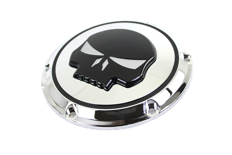 Chrome 6 Hole Skull Derby Cover