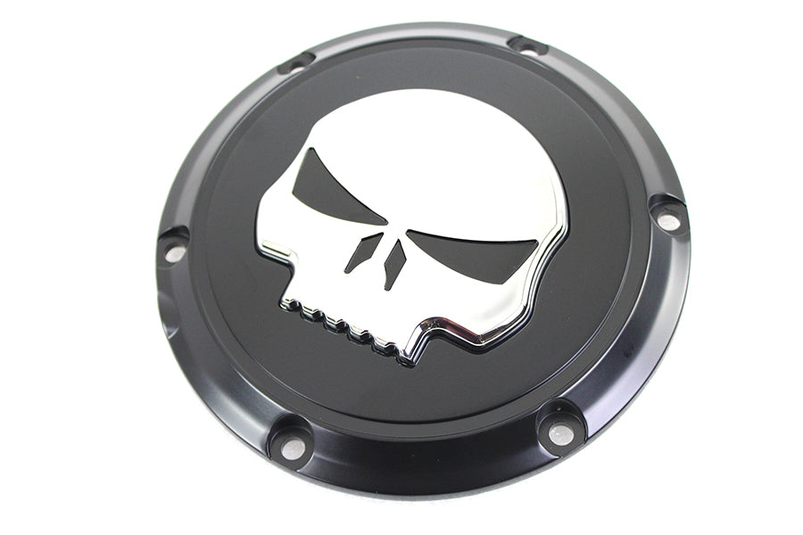 Black 6 Hole Skull Derby Cover
