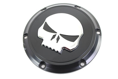 Black 6 Hole Skull Derby Cover