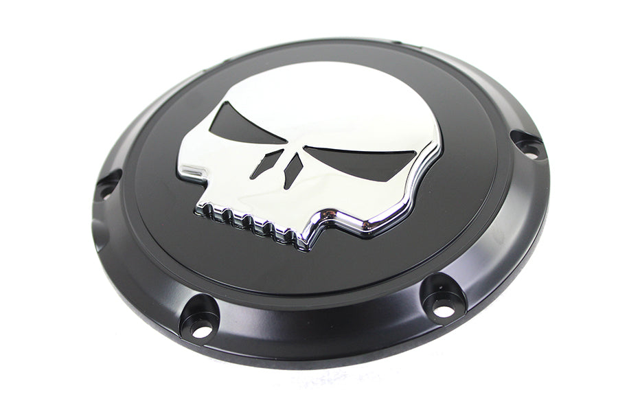 Black 6 Hole Skull Derby Cover