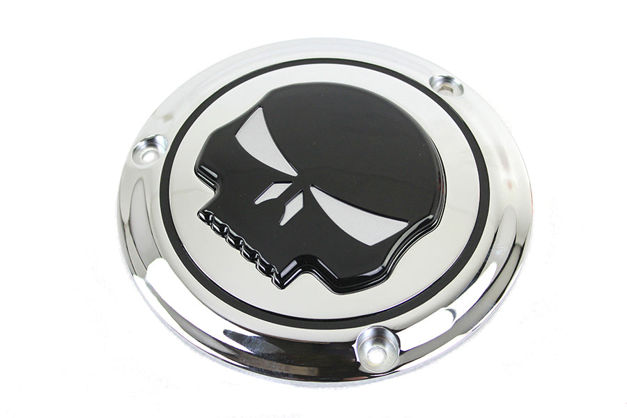 Chrome 3 Hole Skull Derby Cover