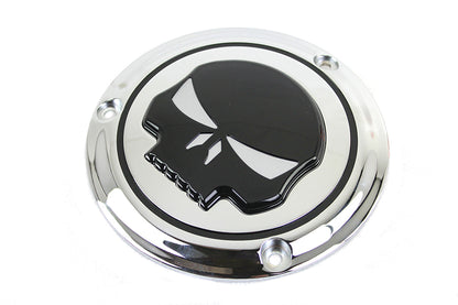 Chrome 3 Hole Skull Derby Cover