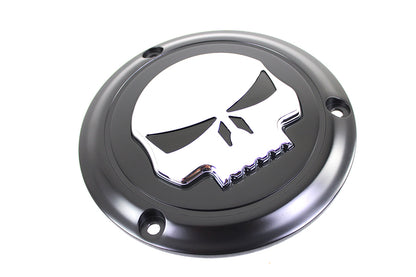Black 3 Hole Skull Derby Cover