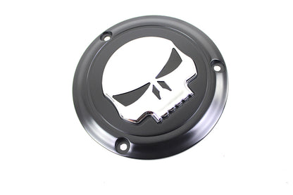 Black 3 Hole Skull Derby Cover
