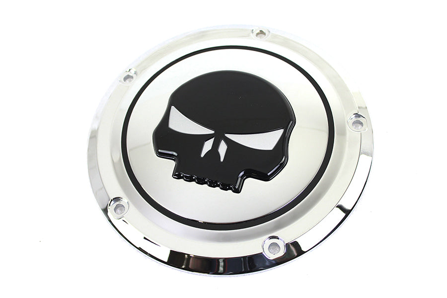 Chrome 5 Hole Skull Derby Cover