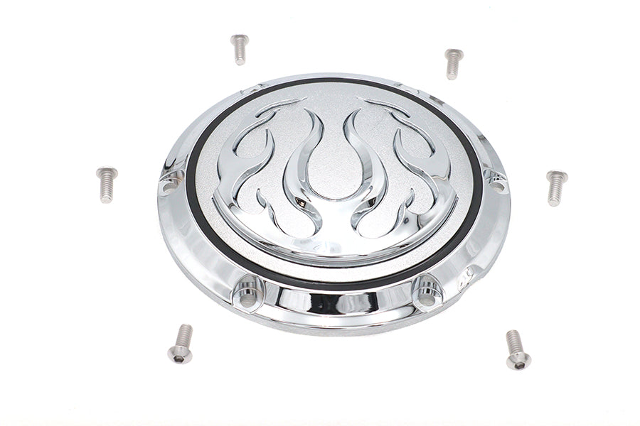Chrome 6-Hole Flame Derby Cover