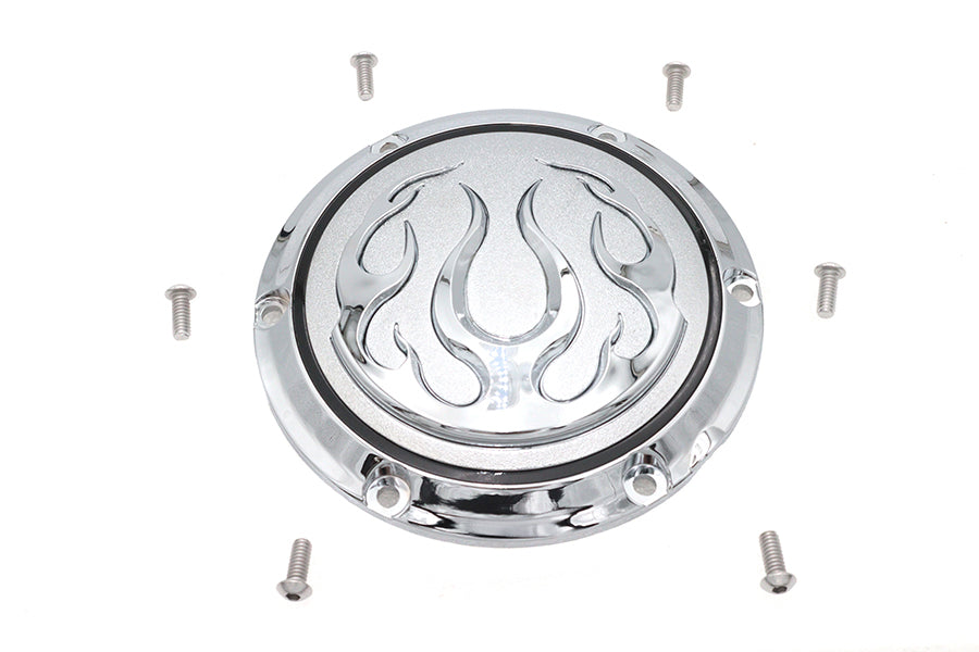 Chrome 6-Hole Flame Derby Cover