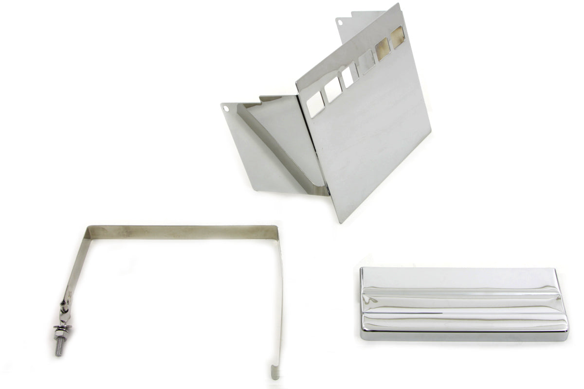 Chrome Square Battery Cover Kit