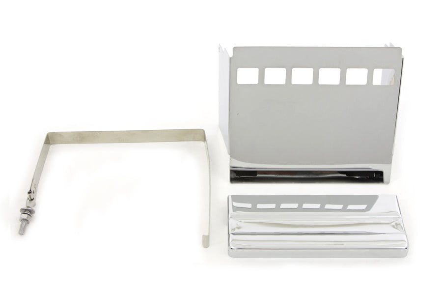 Chrome Square Battery Cover Kit