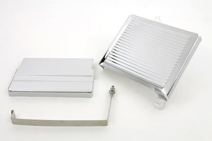 Chrome Ribbed Battery Cover Kit