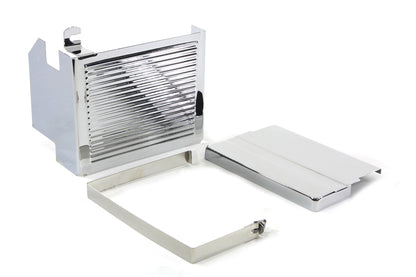 Chrome Ribbed Battery Cover Kit