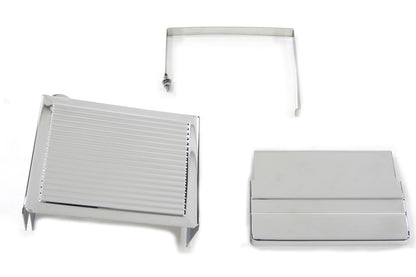 Chrome Ribbed Battery Cover Kit