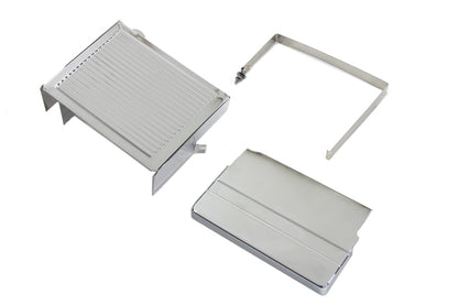 Chrome Ribbed Battery Cover Kit