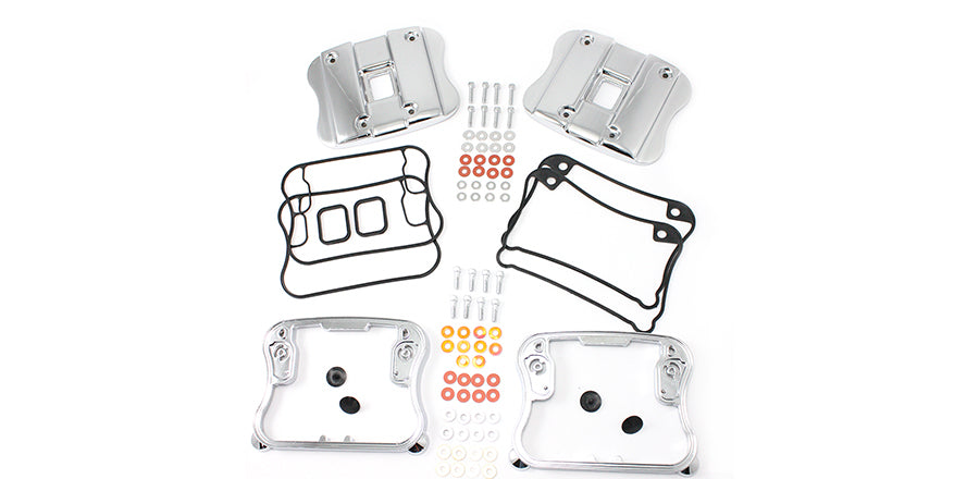Top Rocker Box Cover and D-Ring Kit Chrome