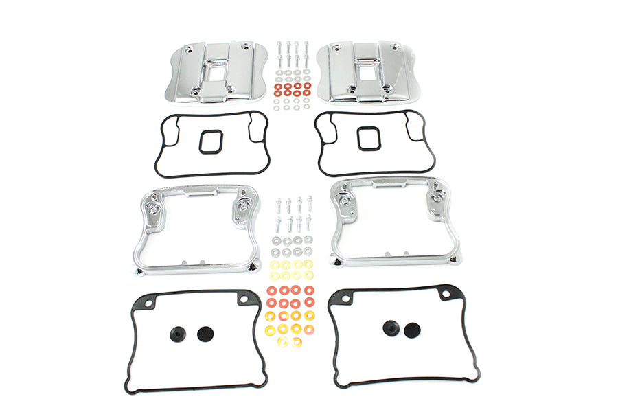 Top Rocker Box Cover and D-Ring Kit Chrome