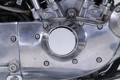 Smooth Chrome Ignition System Cover with Hidden Screws