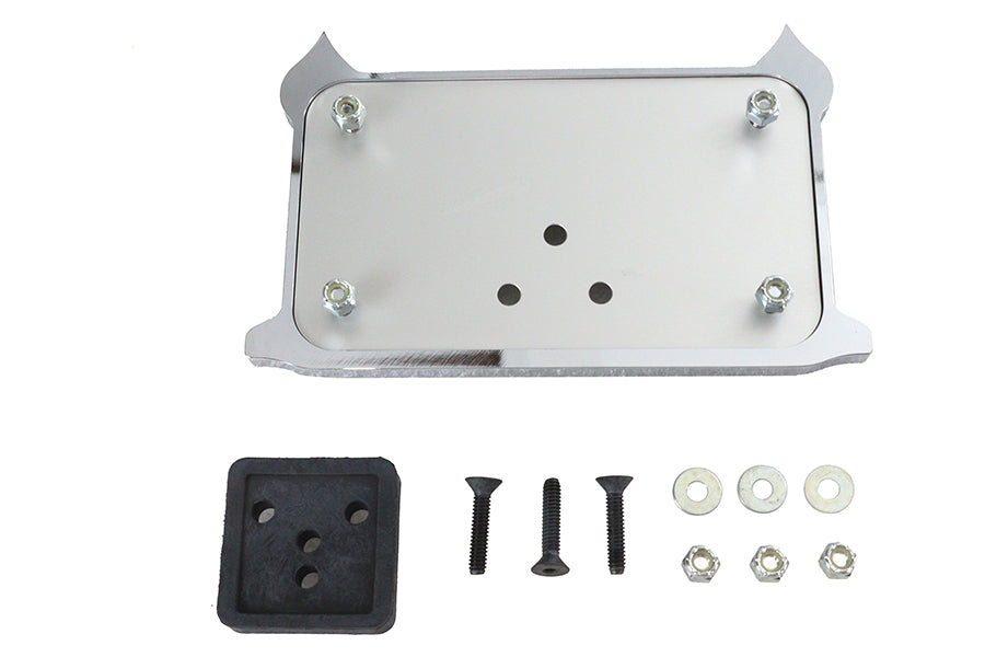 License Plate Frame Spade Style Chrome Billet