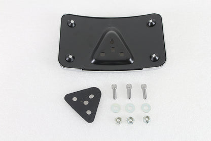 License Plate Bracket Curved Laydown Style Chrome Billet