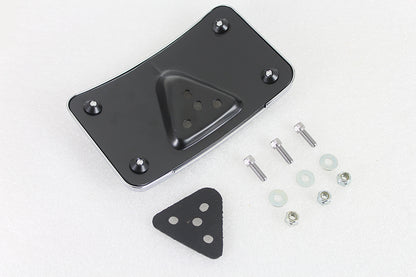 License Plate Bracket Curved Laydown Style Chrome Billet