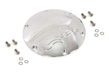 Flame Derby Cover Chrome