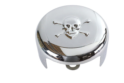 Skull Round Horn Cover Chrome