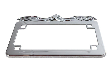 License Plate Frame Flying Eagle Style Chrome