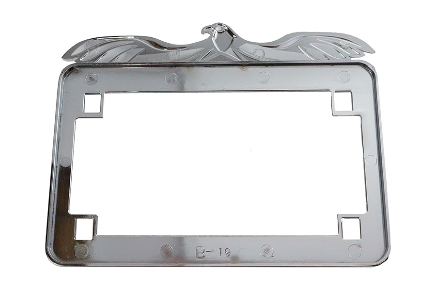 License Plate Frame Flying Eagle Style Chrome