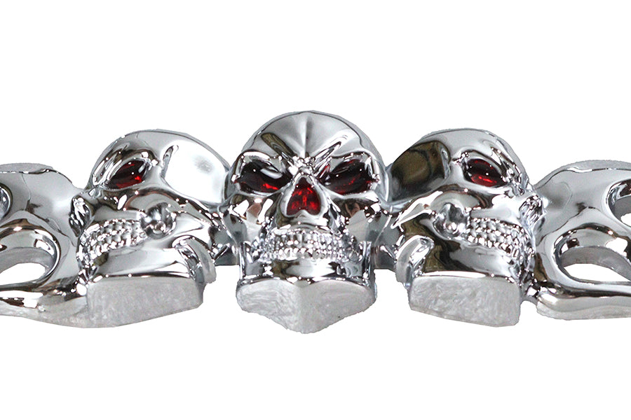 License Plate Frame Skull Style Chrome