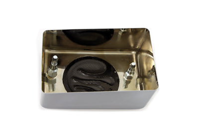 Chrome Ignition Module Cover with Black Flame