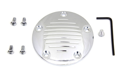 Grooved Ignition System Cover 5-Hole Chrome