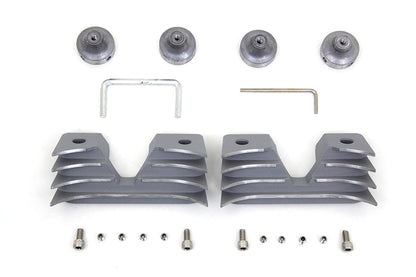 Head Bolt and Spark Plug Cover Kit Silver