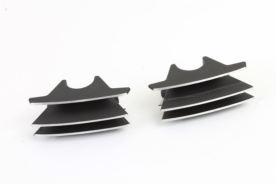 M8 Finned Spark Plug Cover Set Black