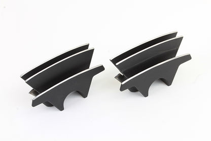 M8 Finned Spark Plug Cover Set Black