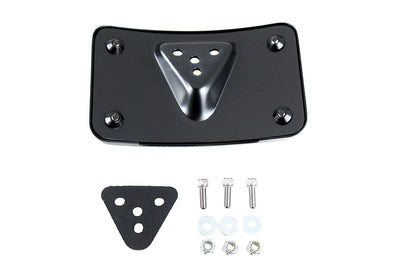 License Plate Bracket Curved Laydown Style Black