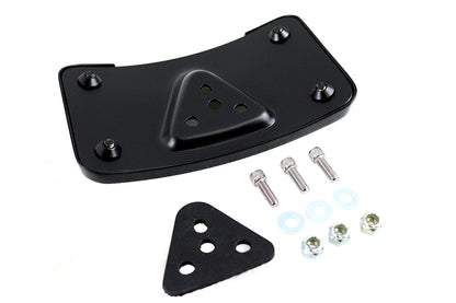 License Plate Bracket Curved Laydown Style Black