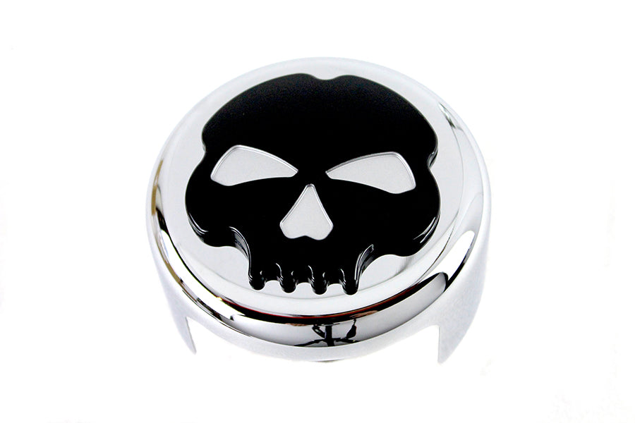 Skull Horn Cover Chrome