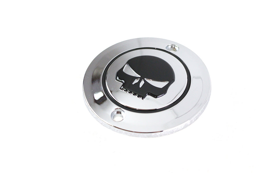 Skull Ignition System Cover 2-Hole Chrome