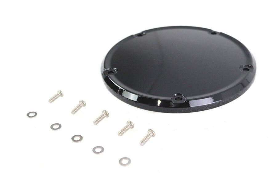 M8 Gloss Black 5-Hole Smooth Derby Cover