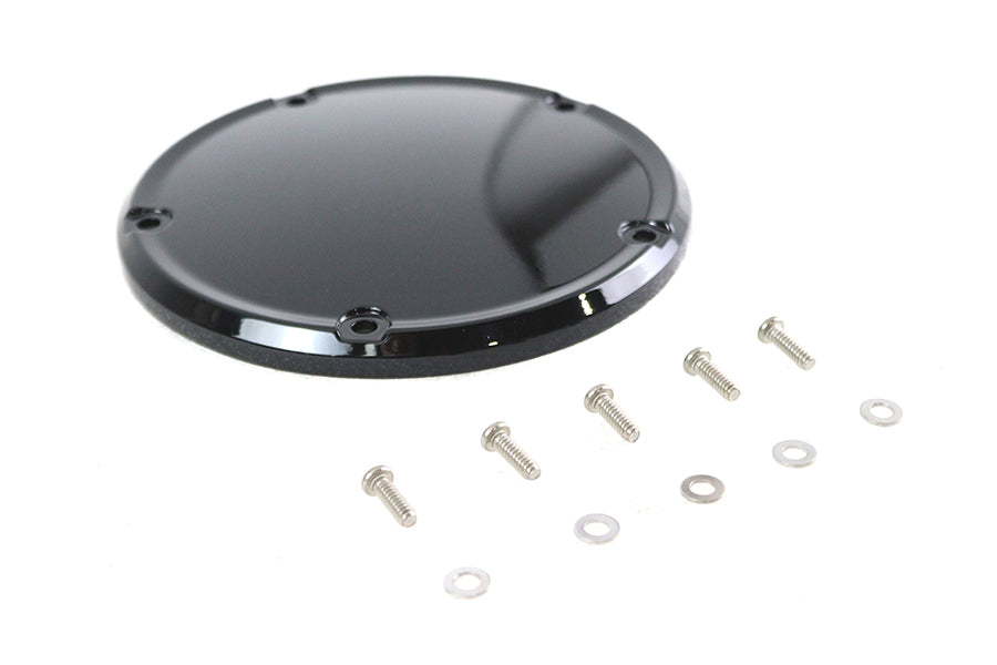 M8 Gloss Black 5-Hole Smooth Derby Cover