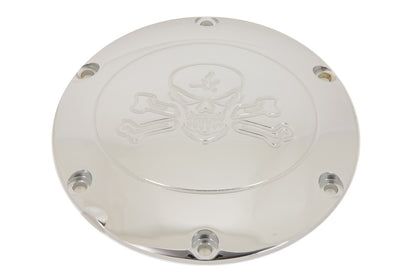 Skull with Cross Bones Derby Cover Chrome