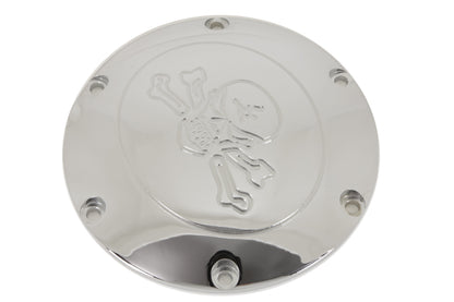 Skull with Cross Bones Derby Cover Chrome