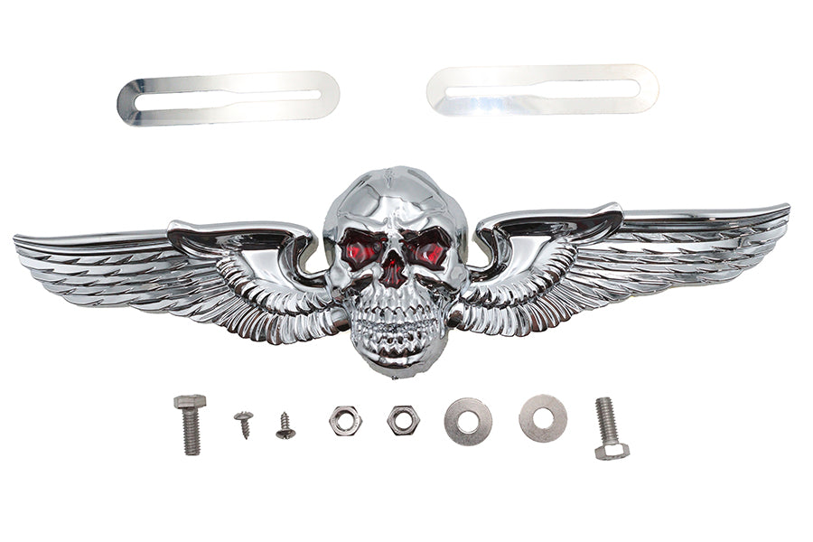Skull Wing License Plate Ornament