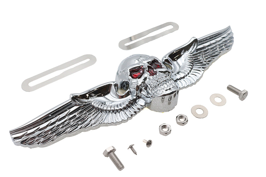Skull Wing License Plate Ornament